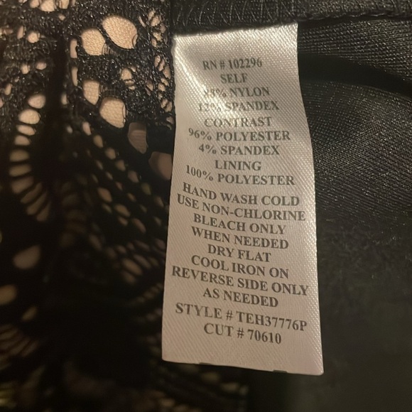 Connected Apparel Black & Beige Lace Front Dress New With Tags Siz… - Picture 3 of 4